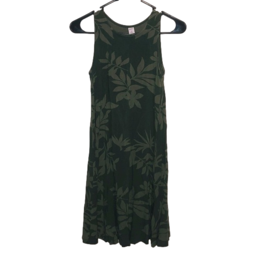 OLD NAVY Olive Green Foliage Dress